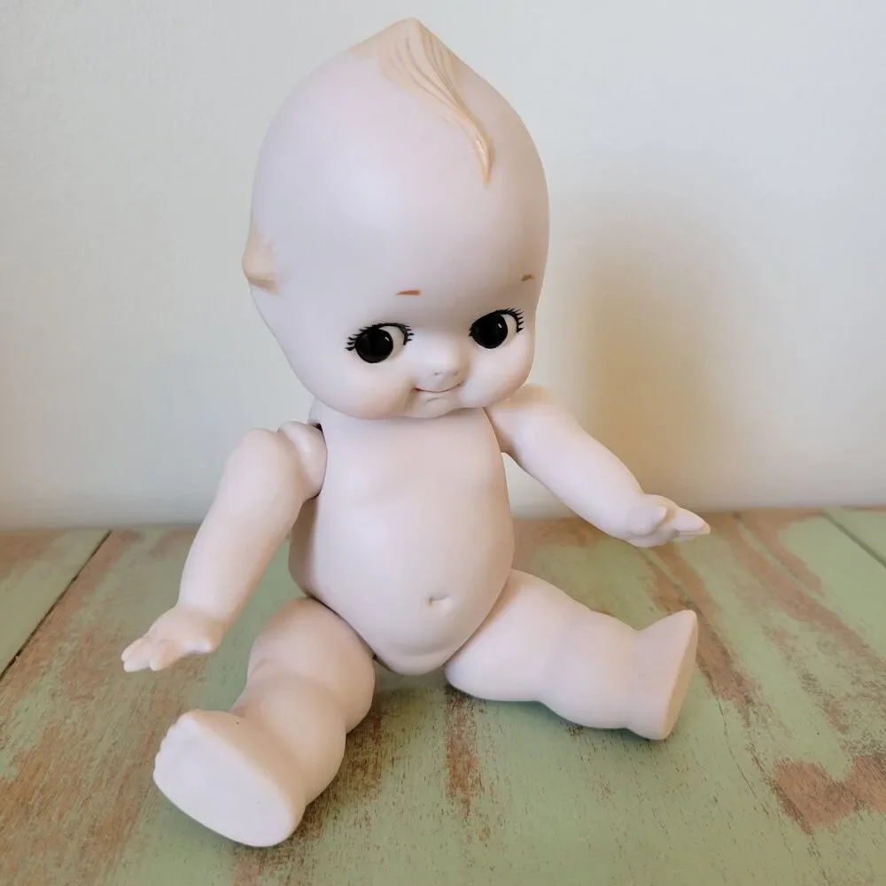 Rare CERAMIC Kewpie Doll • Made in Japan • Jointed Arms & Legs • 7.5